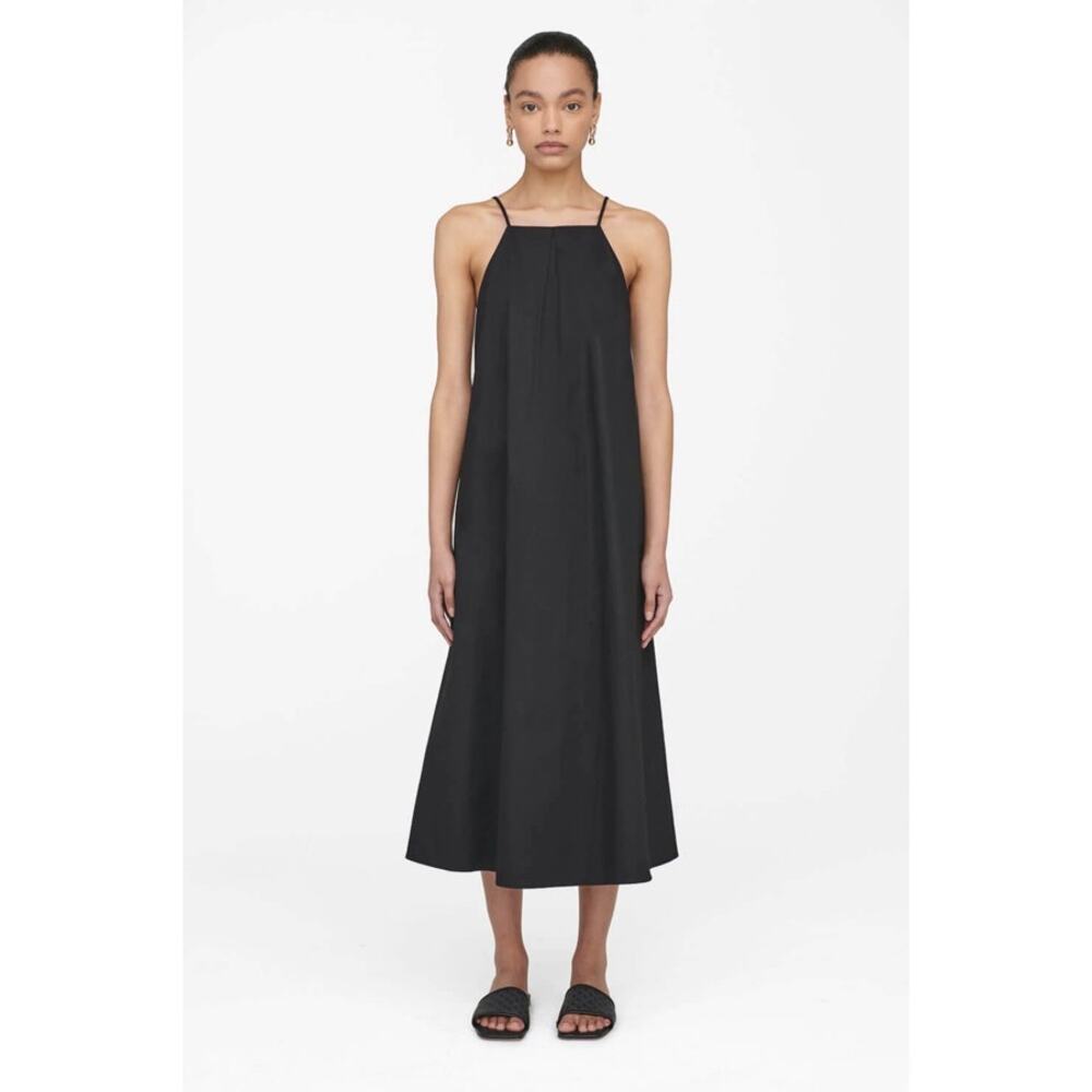 Anine Bing Bree Black Strappy A-Line Midi Dress - Small - EUC
